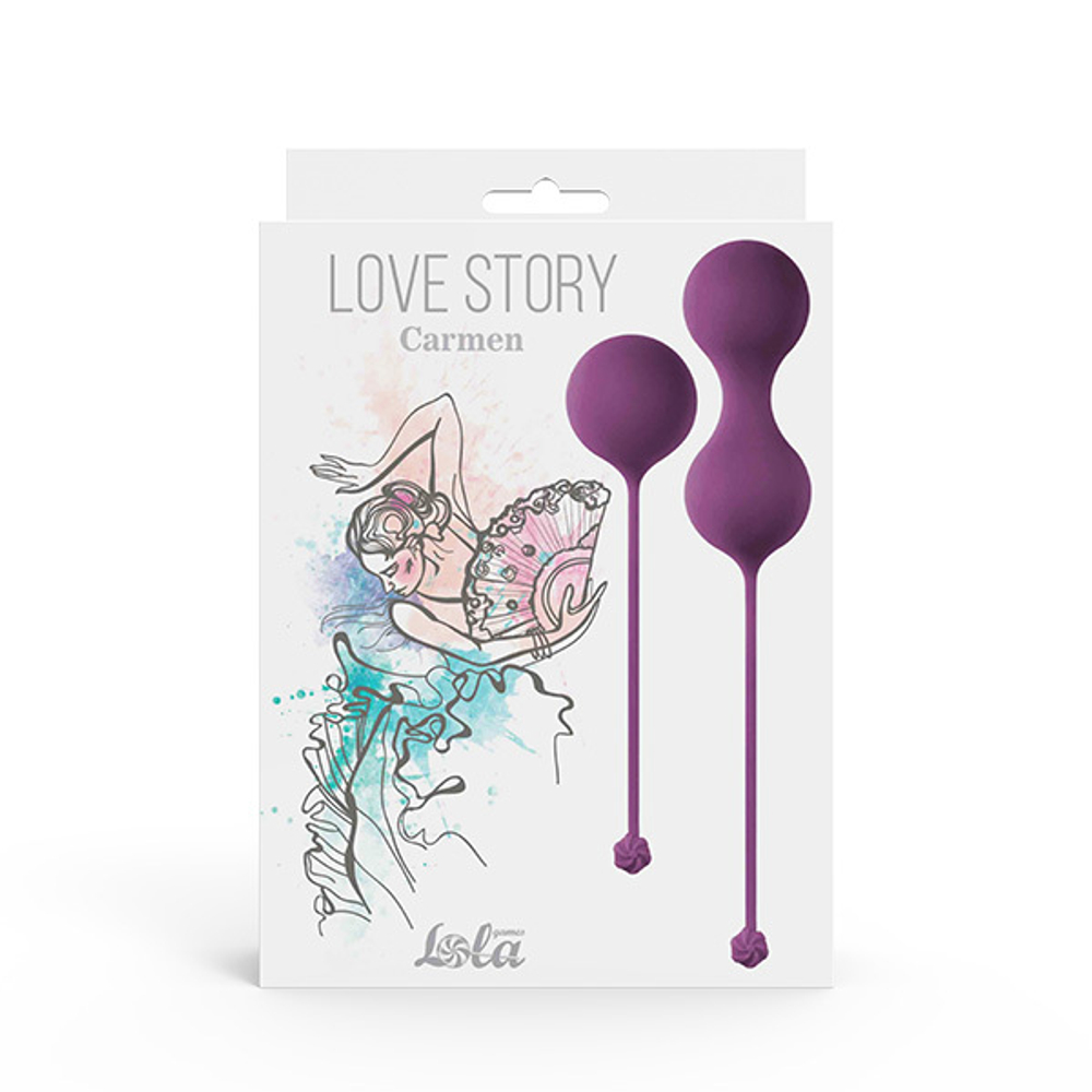 Набор вагинальных шариков 3,2см и 3,5см Lola Games Love Story Carmen Lavender Sunset 3011-03lola