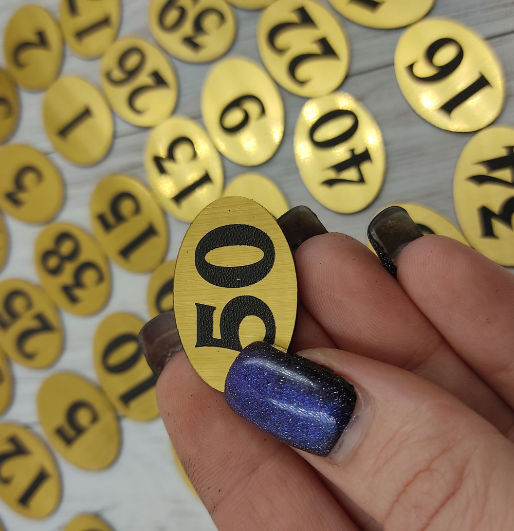 Нумерация для гардероба 100шт (овал)