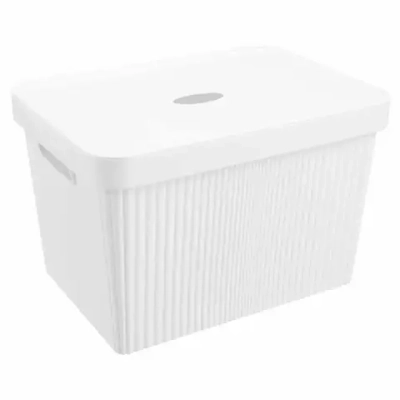 Лоток с крышкой velvet, 380х249 мм, 20л (белый)