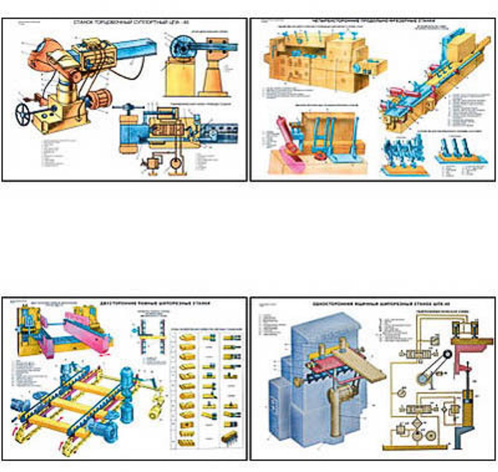 Плакаты ПРОФТЕХ &quot;Деревообрабатывающие станки&quot; (24 пл, винил, 70х100)