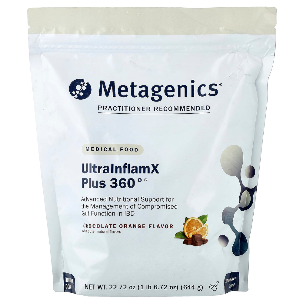 Metagenics, UltralnflamX Plus 360°®, полезные продукты, шоколад и апельсин, 644 г (22,72 унции)