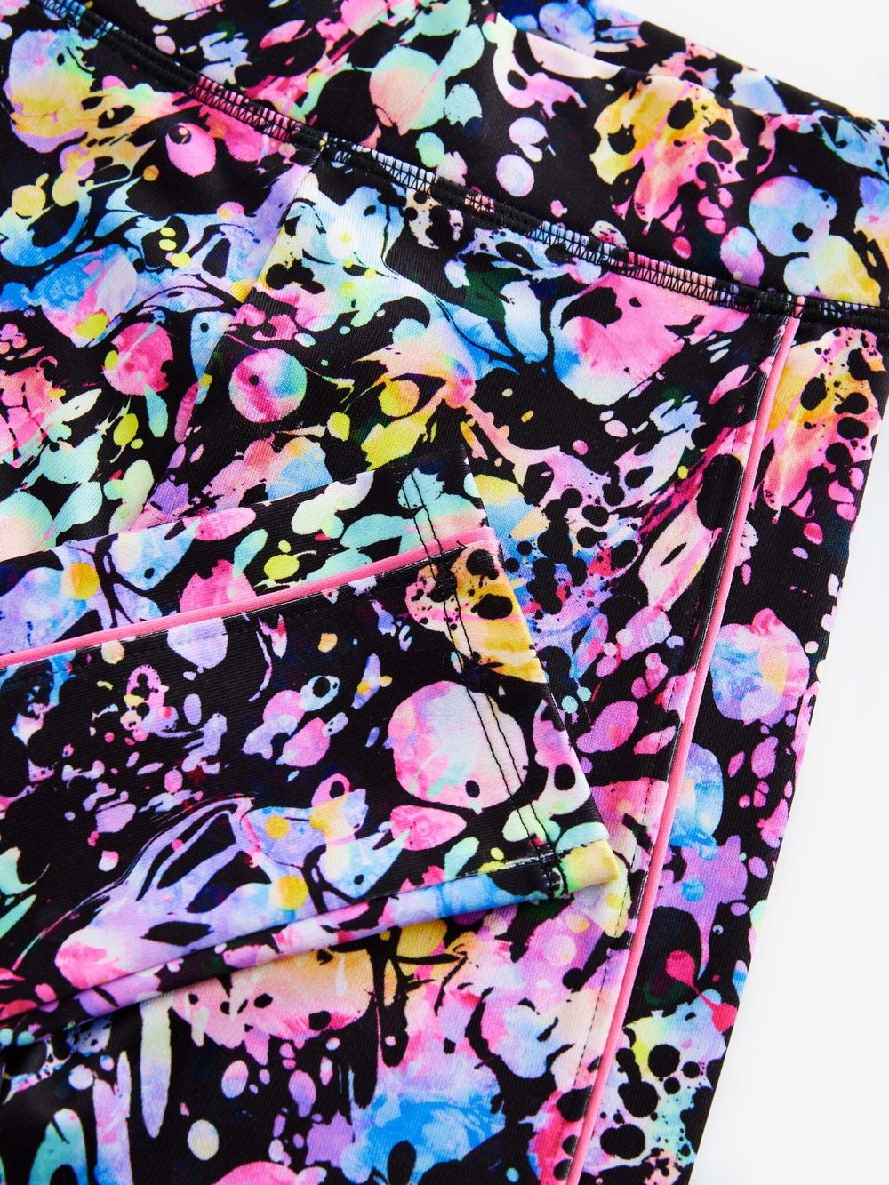 Легинсы для девочки Next E61-282, Черный, Розовый