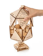 Конструктор деревянный 3D EWA Глобус Икосаэдр с секретом (шкатулка, сейф)