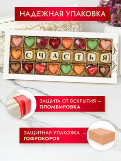Конфеты шоколадные коробка набор подарочный Счастья