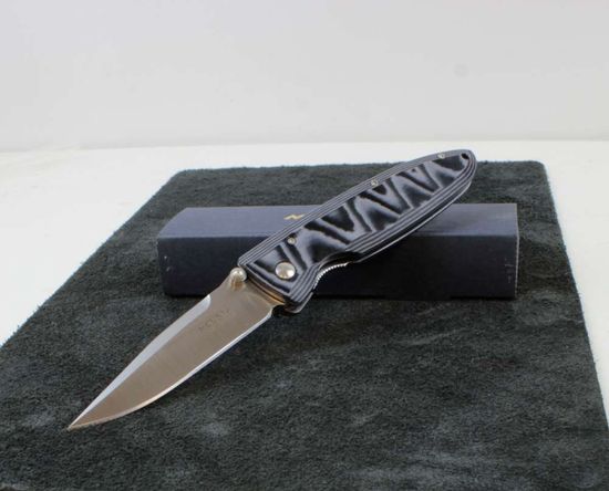 Складной нож Mcusta Classic Wave VG-10 Blade, Blue микарта Handle MC-0010V c клинком из стали VG-10, рукоять микарта