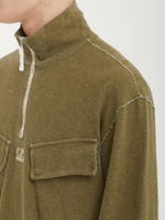 Мужская Толстовка Heavy Jersey Plated Half Zip