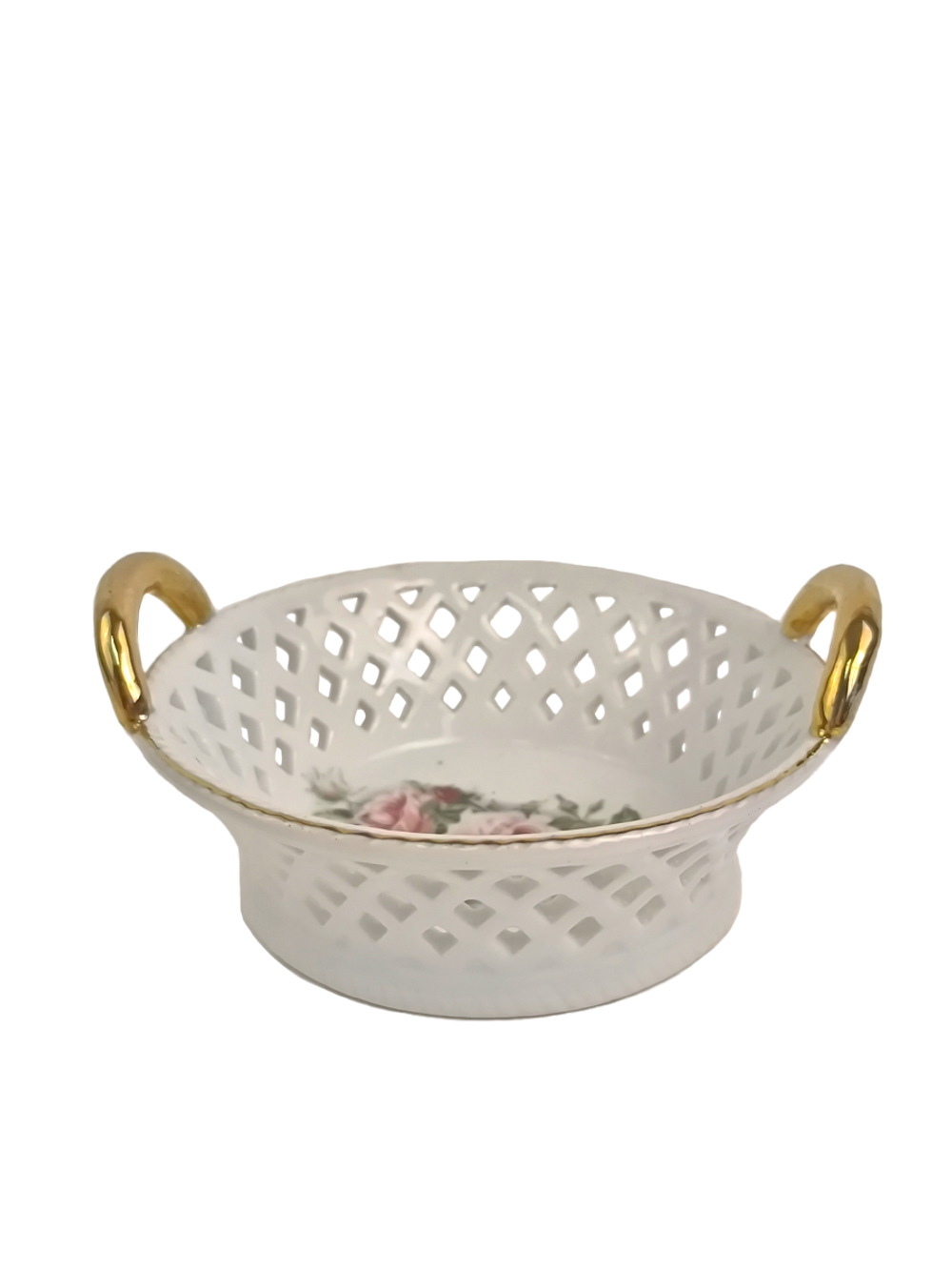 Фарфоровая чаша с ручками "Цветы" Германия