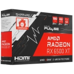 Видеокарта Sapphire AMD Radeon RX 6500XT PULSE, GDDR6, 4ГБ, внешняя, 64бит, 2310МГц