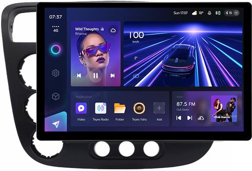 Магнитола для Honda Civic 7 2001-2005 левый руль - Teyes CC3-2K монитор 13" 2K QLED на Android 10, Быстрая, 4G SIM-слот, CarPlay