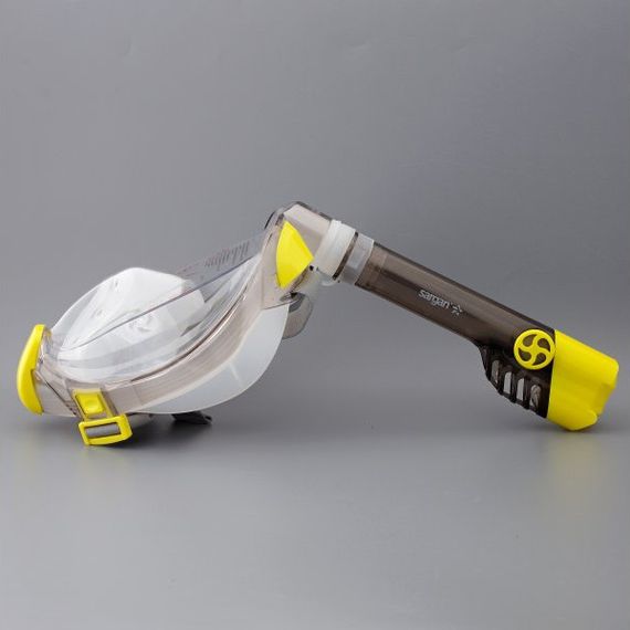 Маска полнолицевая Sargan Галактика премиум прозрачная/желтая/прозрачная