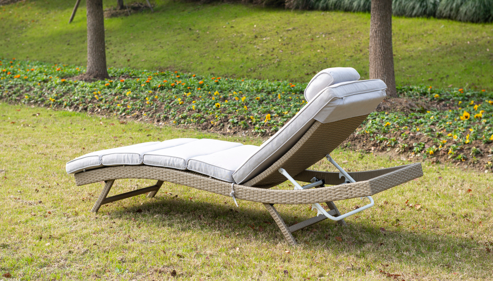 "Лиссабон" шезлонг из искусственного ротанга, цвет соломенный