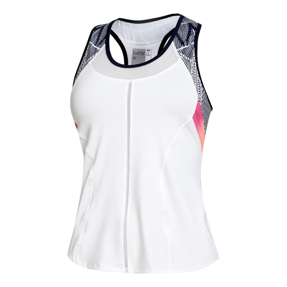 Женская теннисная майка Lucky in Love Long Live Summer Tank Top Women - White, Blue