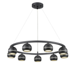 8242/9 COMFI LN25 203 черный металл Светильник подвесной LED GX53 8*7W 220V LUAZANA