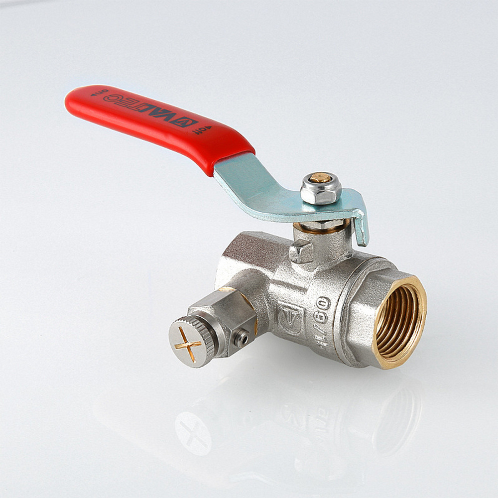 Кран шаровой Valtec BASE с дренажом и воздухоотводчиком 1" вн.-вн. (VT.245.N.06)