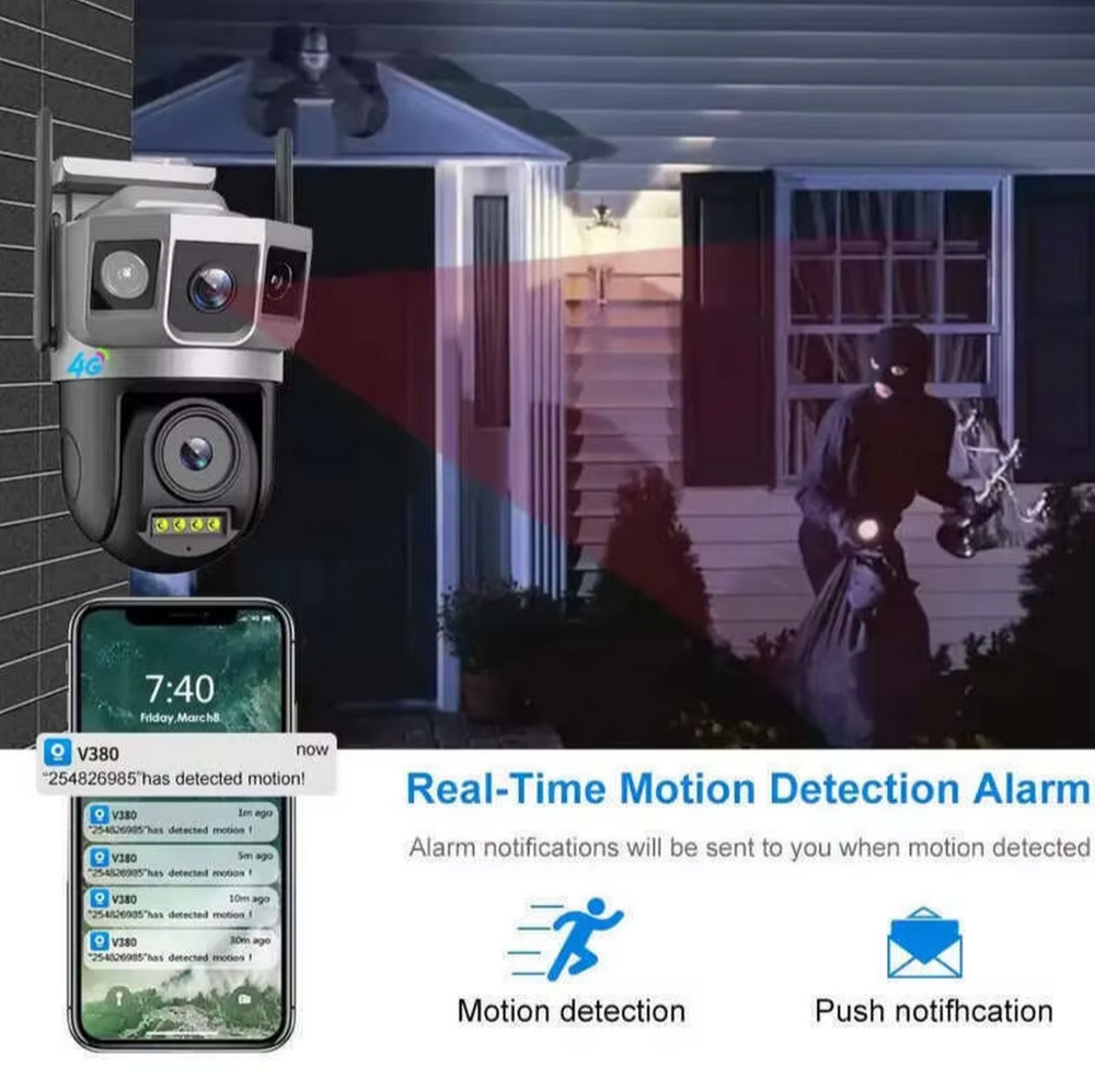 Wi-Fi Камера видеонаблюдения с 2-мя объективами 4MP FaizFull FT80