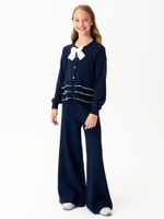 Кардиган для девочки 1165 сине-белый