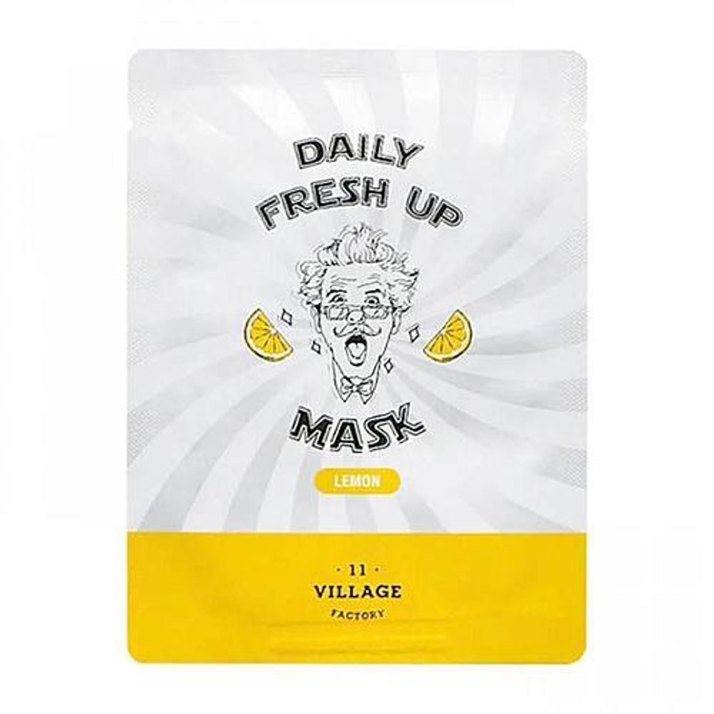Village 11 Factory Маска для лица тканевая с экстрактом лимона - Daily fresh up mask lemon, 20г