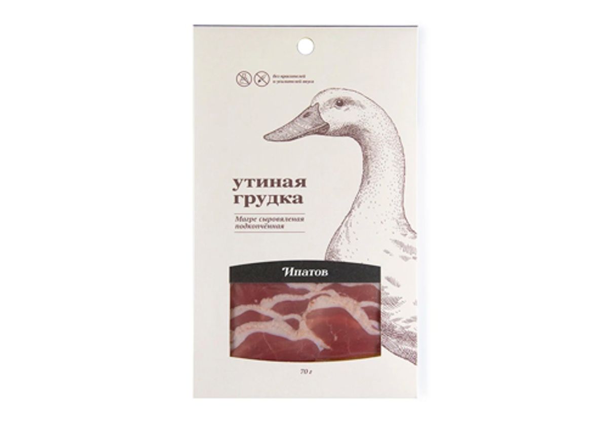 Утиная грудка Магре сыровяленая подкопченная "Ипатов", 70г