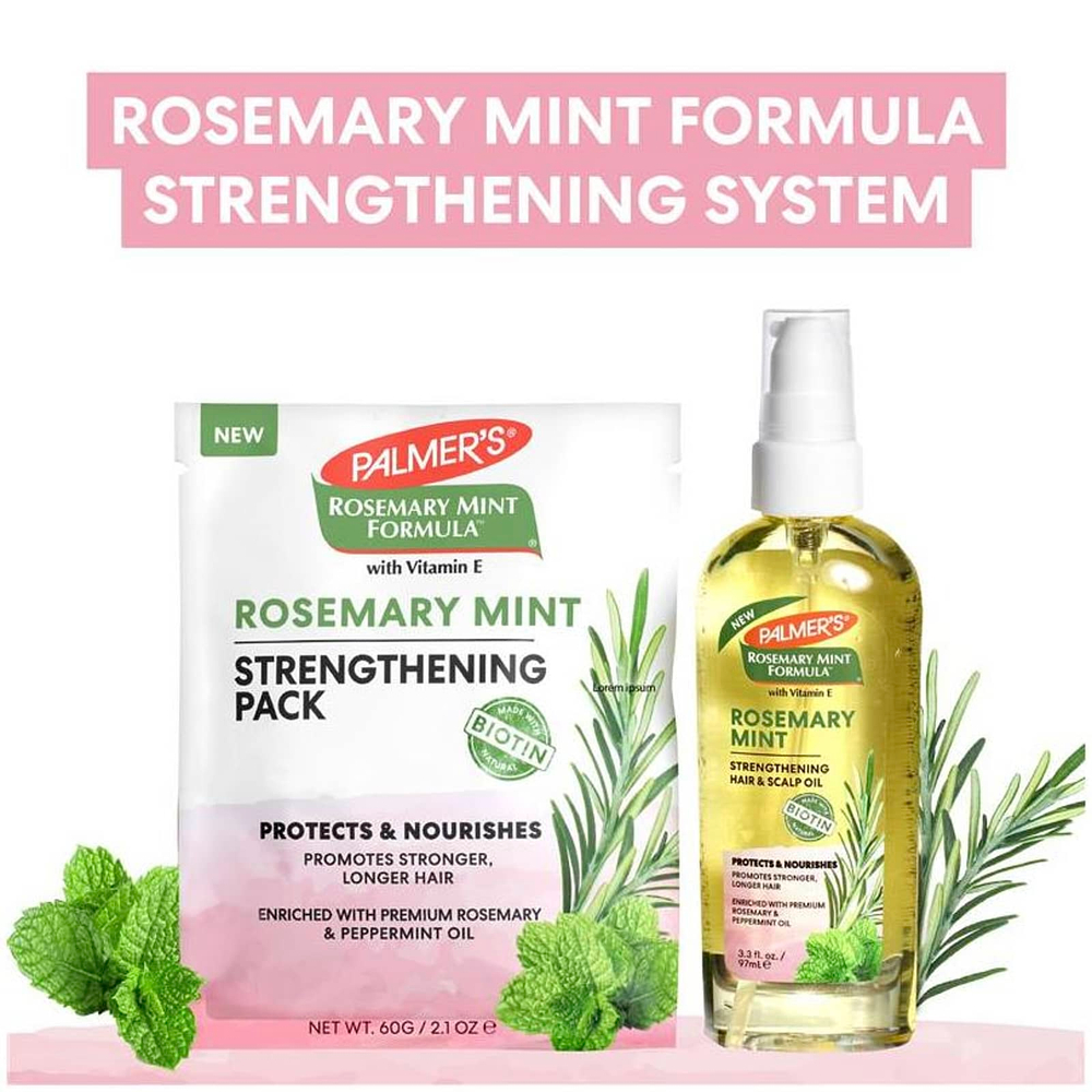 Palmer's, Rosemary Mint Formula™, с витамином Е, для укрепления, 60 г (2,1 унции)