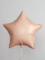 F Шар (18''/46 см) Звезда, Винтажная роза, Матовый (БГ-17)