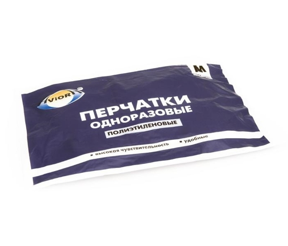 Перчатки Aviora М одноразовые полиэтилен (100шт/уп)