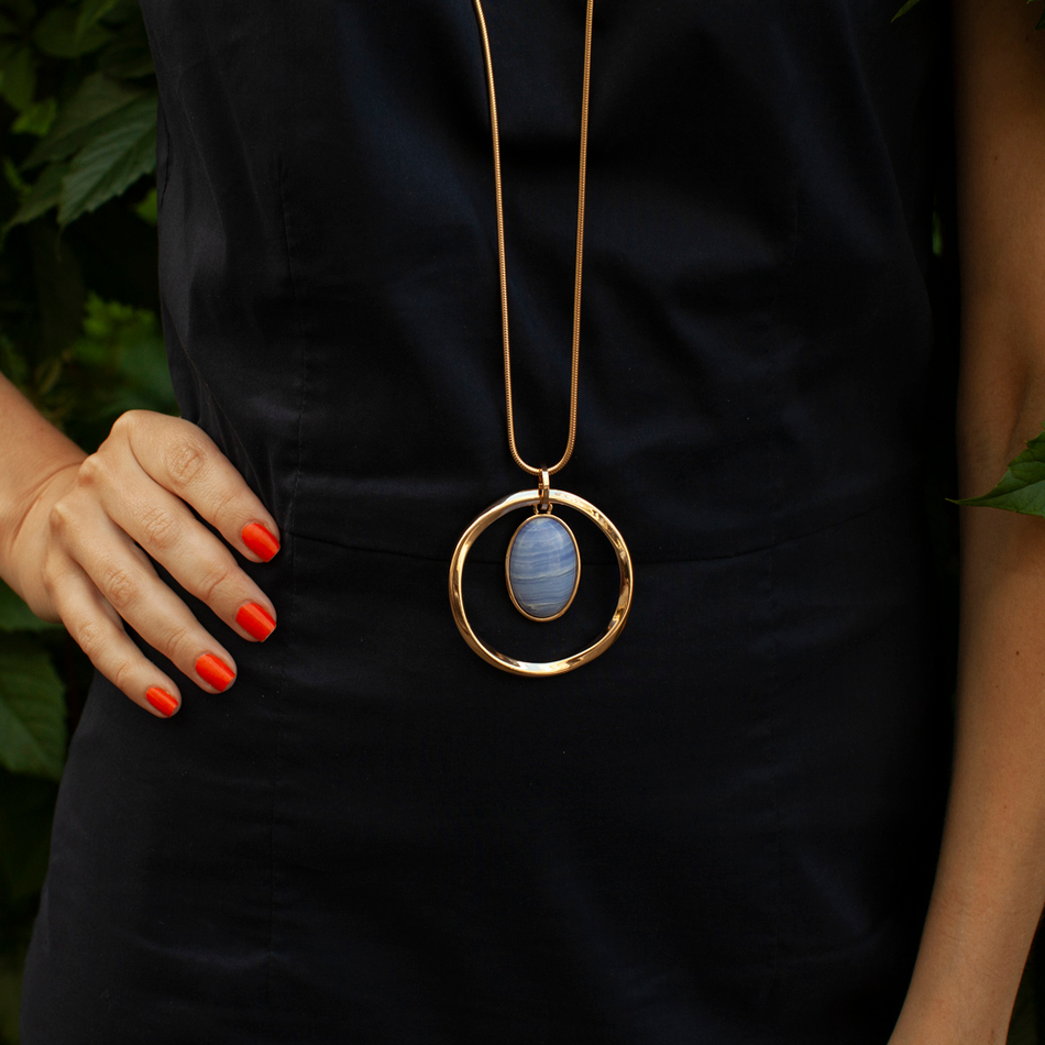 Колье Fiore Luna TURQUOISE OPAL LN5142 BL/G