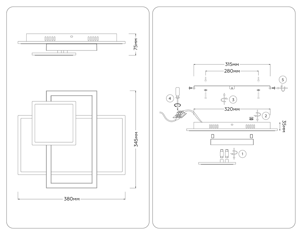FA1021/3 WH белый 50W 3000K-6400K 380*345*75 (ПДУ ИК)