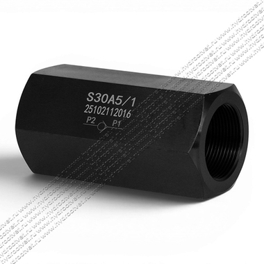 S30A5/1 - Обратный клапан трубного монтажа Ду32, G1 1/2 с давлением открытия 5 бар