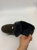 Ботинки натуральный нубук (замш) на шерсти