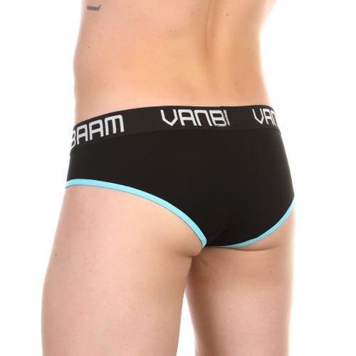 Мужские трусы слипы черные Van Baam