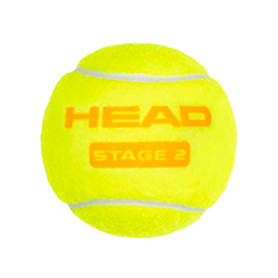 Мяч теннисный детский HEAD Stage 2 Orange, 578423,уп.3 шт, фетр,нат.резина,желто-оранжевый