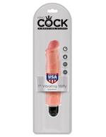 Телесный вибратор-реалистик 7 Vibrating Stiffy - 21,6 см. (Цвет: телесный)