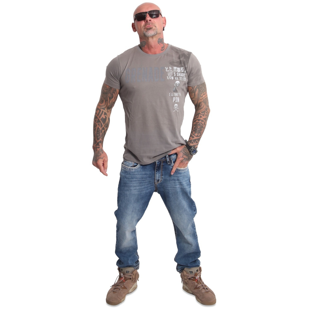 Футболка YAKUZA GRENADE T-Shirt Grey
