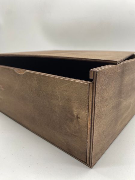 Коробка фанерная пенал, тонированный 20/20/10 см