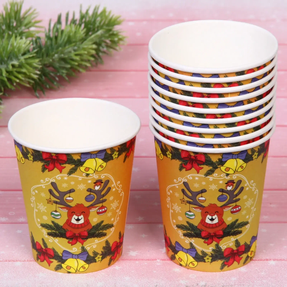 Стакан бумажный 0,2л в наборе 10 шт «Лесной праздник»