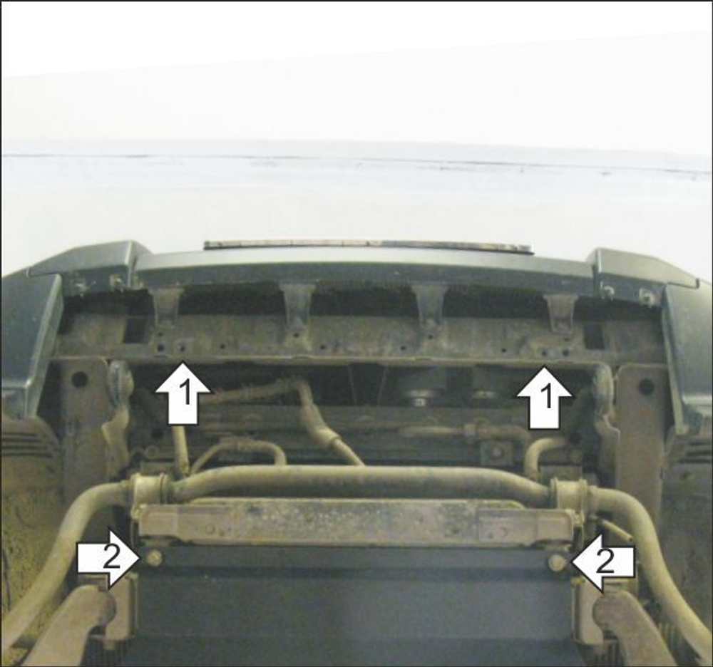 Защита Радиатора. 2 мм, Сталь. для Mitsubishi Pajero IV 2012-2020, Motodor.71304