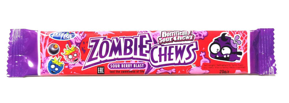 Кислая жевательная конфета Profisa Mega Zombie Berry  Blast  20 г