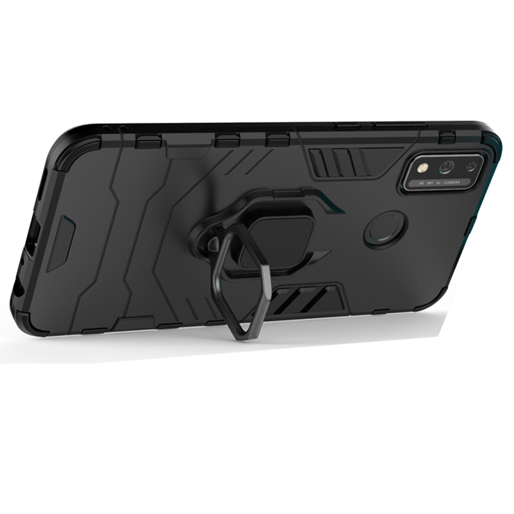 Противоударный чехол с кольцом Panther Case для Huawei Honor 9X Lite