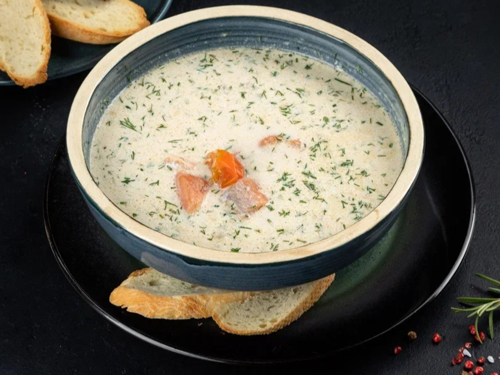 Уха по-фински с лососем