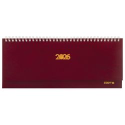 Планинг датированный 2026 300х130 мм STAFF обложка бумвинил 64 л. бордовый (117359)