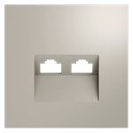 Накладка для розетки компьютерной двойной RJ45+RJ45 кат.6, S70 (кашемир)