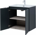Тумба с раковиной Aquanet Алвита New 303904 70 антрацит