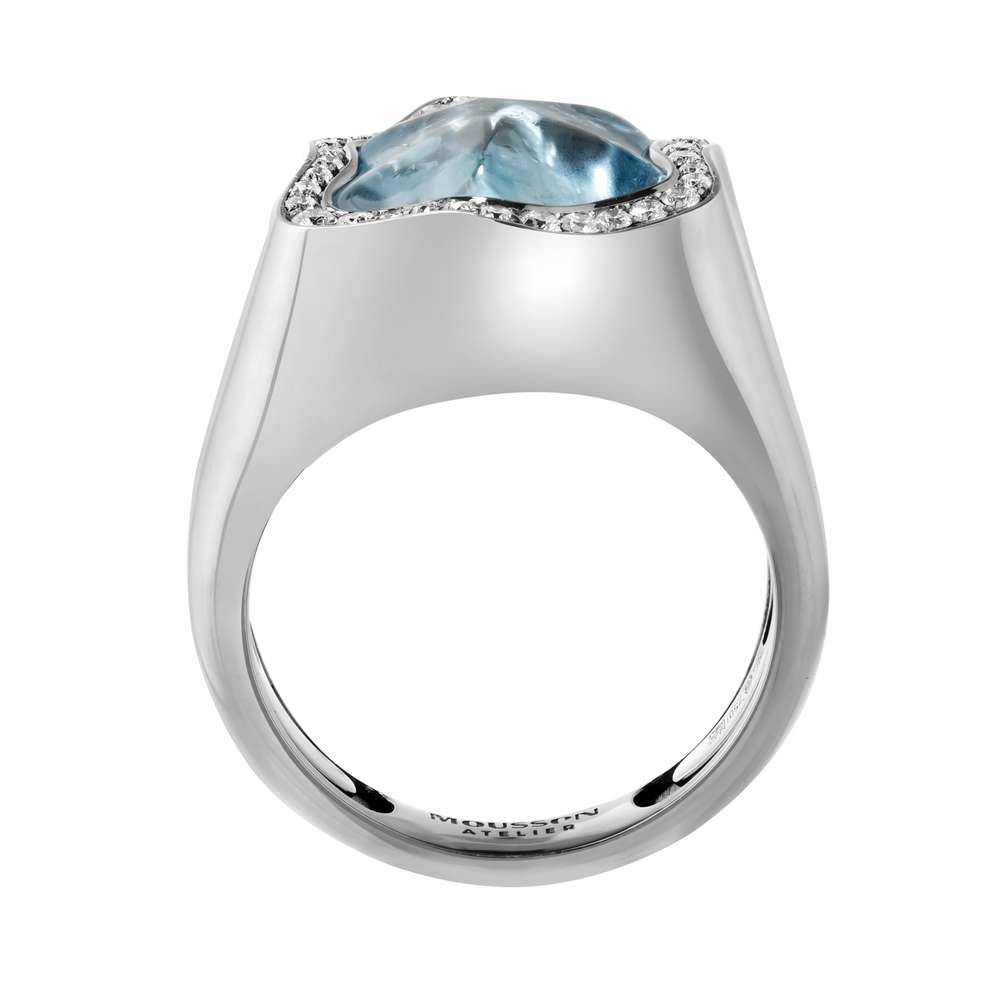 Кольцо с Аквамарином и Бриллиантами, R0030-66/1