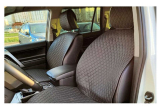 Накидки сидений ПОЛНЫЙ Coolpart MAXIMAL (кт11пр) - JJ-47-CHCH - Эко-кожа Ромб шоколад/кант шоколад