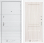 Дверь входная Лабиринт Трендо 03 - Сандал белый металлическая