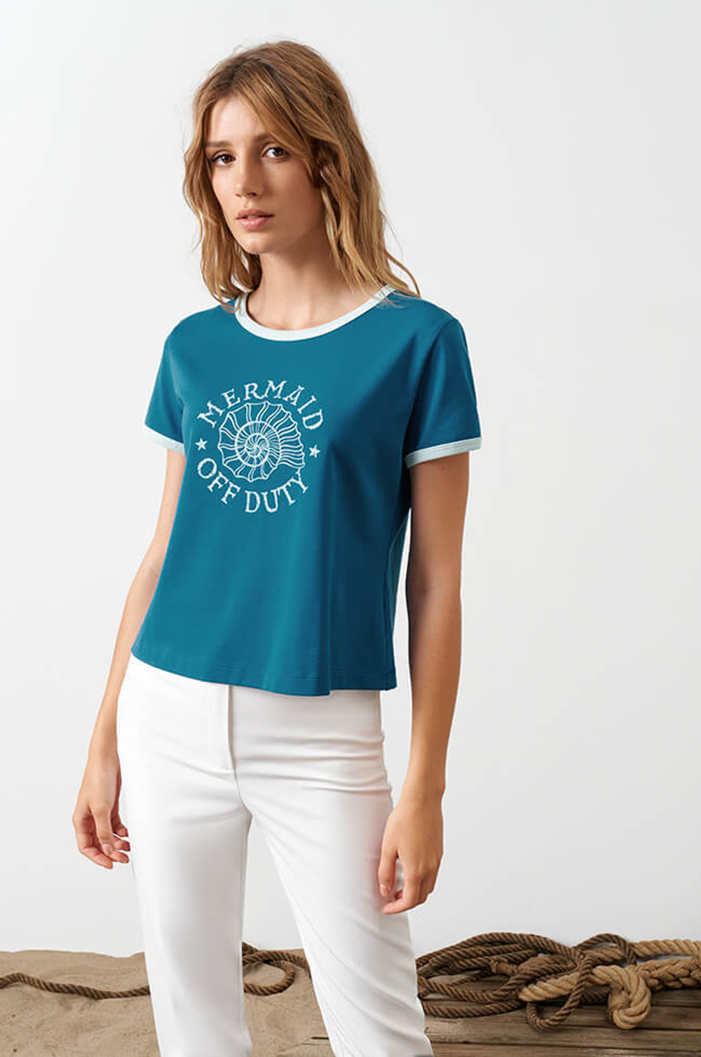 23039 Джемпер женский (морская волна)