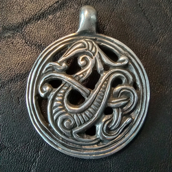 Подвеска. Змей (большая) (серебро)