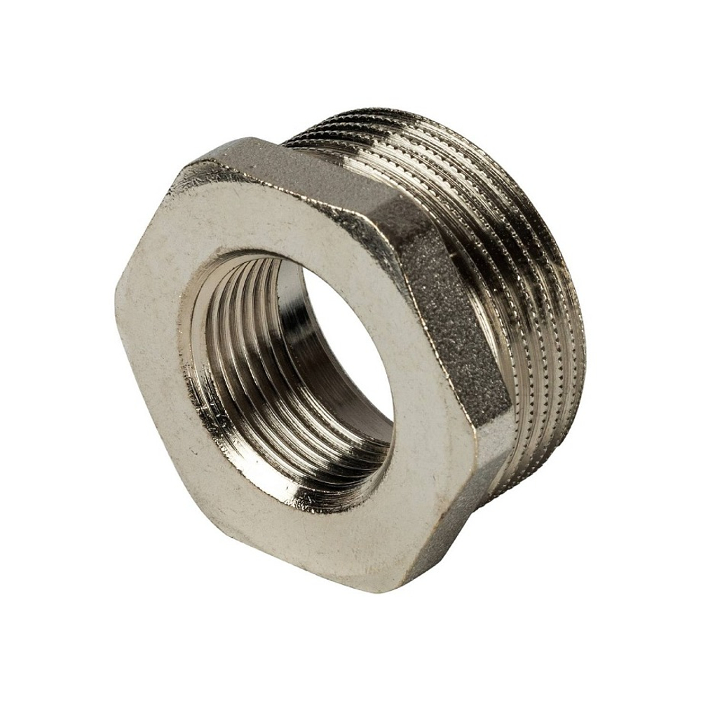 Футорка STOUT SFT 0029 - 1"1/4 x 3/4" (для стальных труб, латунь никелированная)