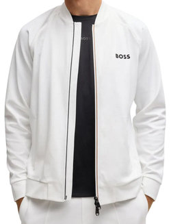 Мужская теннисная кофта BOSS Samoo MB Full Zip - белый