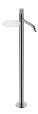 Смеситель STICK напольный для умыв. Nikel Brush с ручкой LINEA